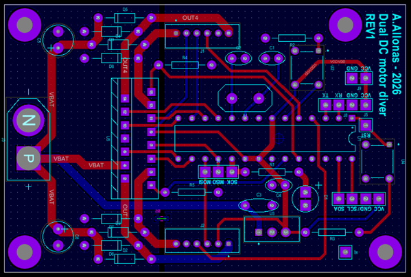  sGerber file of the Dual Motor and Encoder driver