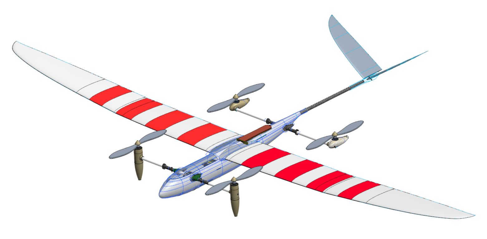 CAD Render of the VTOL drone